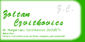 zoltan czvitkovics business card